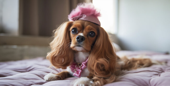 dog king charles cavalier spaniel looking like ariana hd wallpaper