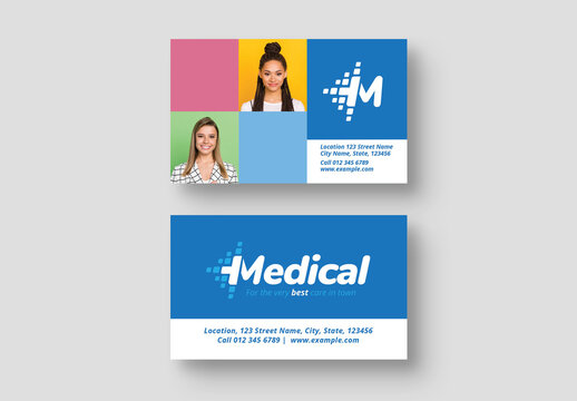 Medical Clinic Hospital Card Layout Wellness Company Health Service