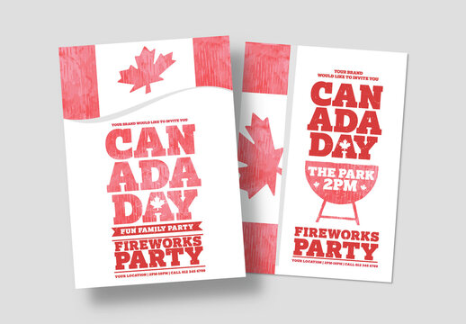 Canada Holiday Flyer Layout for Canadian