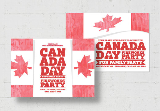 Canada Holiday Flyer Layout for Canadian