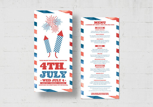 4th Jul Fourth of July Independence Day Flyer Layout