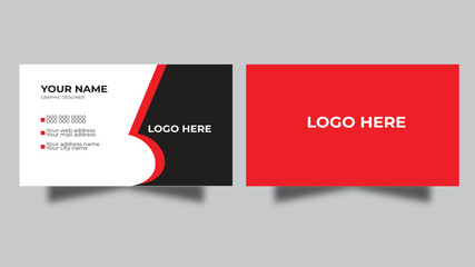Creative business card template.  Horizontal and vertical layout. Vector illustration.