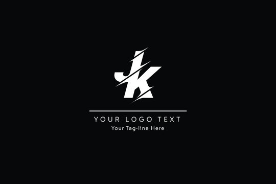 Elegant initial letter jk with crown logo vector, Creative Lettering Logo Vector Illustration.