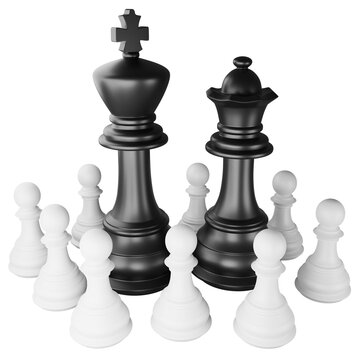 Black pawn chess piece clipart flat design icon isolated on