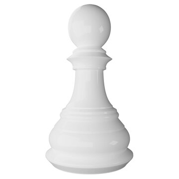 recommend clip art: White pawn chess piece clipart flat design icon isolated on transparent background, 3D render chess and board game concept