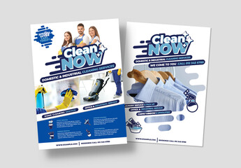 Professional Cleaning Service Flyer Layout - Powered by Adobe