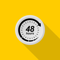 circular arrow clock icon working time and delivery time