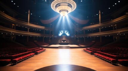 Large opera house with stage, Simple.