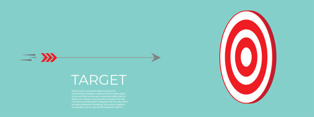 Vector design of a target banner with an editable text field