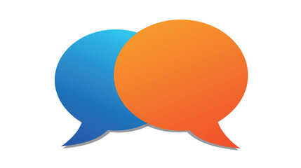 Vector design of colorful speech bubbles isolated on a white background