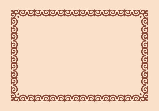 Vector ornamenrt of kazakh, Asian ethnic decorative vector 
 