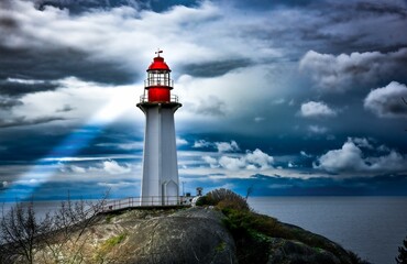 Obraz premium Beautiful shot of Lighthouse Park in West Vancouver, British Columbia