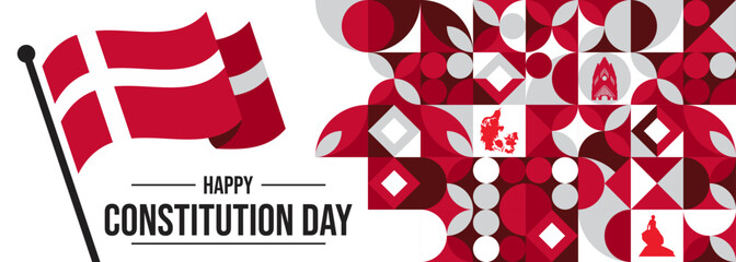 A vector illustration to show Danish flag in a celebration backgrounds

