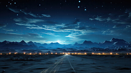 Starry Oasis: Desert Night&rsquo;s Illumination