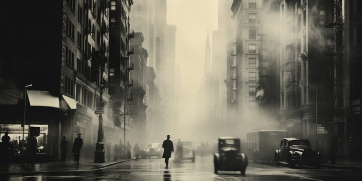 AI generated. old city . NY style city.