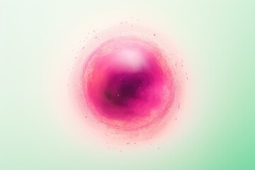 Pink and Green Galaxy Minimalism in a negative artistic space. Visual abstract metaphor. Geometric shapes with gradients.