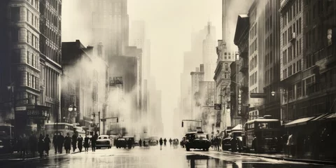 Fototapeten AI generated. old city . NY style city. © killykoon