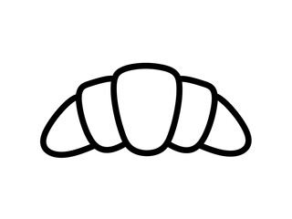 croissant icon vector with line design