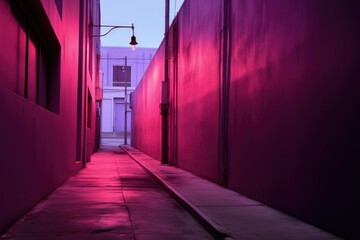 Red and Purple Street Minimalism in a negative artistic space. Visual abstract metaphor. Geometric shapes with gradients.
