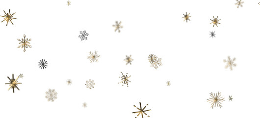 Snowflakes - Snowflakes and bokeh lights on the blue Merry Christmas background. 3D render