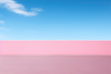 Blue and Pink Road Minimalism in a negative artistic space. Visual abstract metaphor. Geometric shapes with gradients.