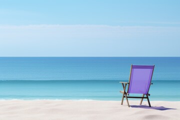 Blue and Purple Beach Minimalism in a negative artistic space. Visual abstract metaphor. Geometric shapes with gradients.