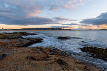 Beautiful view of Dee Why coastline in the morning, Sydney, Australia.