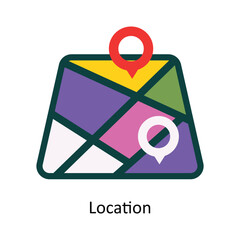 Location vector Flat Icon Design illustration. Symbol on White background EPS 10 File