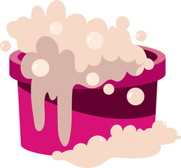 cleaning product bucket with foam