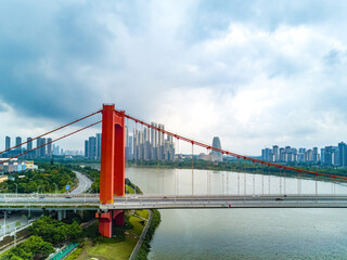 Liangqing Bridge over the Yong River in Nanning, Guangxi, China