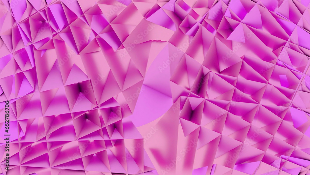 Poster rapidly changing patterns. design. purple and pink background made in three-d format with bright pat