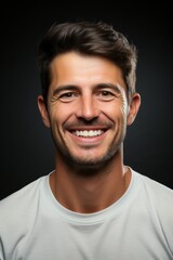 Fototapeta premium Patients before and after transformation with dental veneers, Generative AI