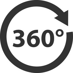 360 degree view vector icon. Signs and symbol for websites