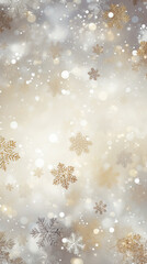 Christmas abstract holiday snowflakes on gray, white and yellow background