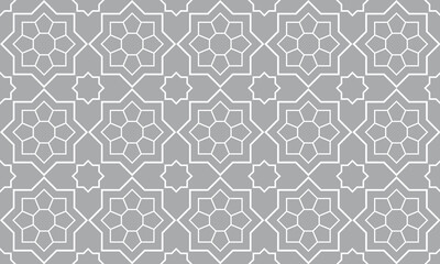 abstract seamless pattern in arabian style. floral arabesque design decorative lattice. Islamic seamless vector pattern. Geometric ornaments based on traditional arabic art. Turkish, Moroccan design