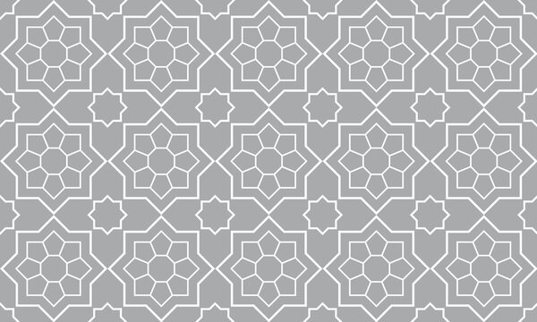 abstract seamless pattern in arabian style. floral arabesque design decorative lattice. Islamic seamless vector pattern. Geometric ornaments based on traditional arabic art. Turkish, Moroccan design