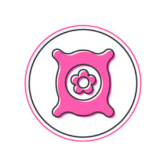 Filled outline Pack full of seeds of a specific plant icon isolated on white background. Vector