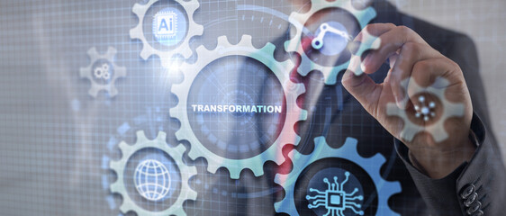 Transformation Business. Future and Innovation concept. Abstract business background