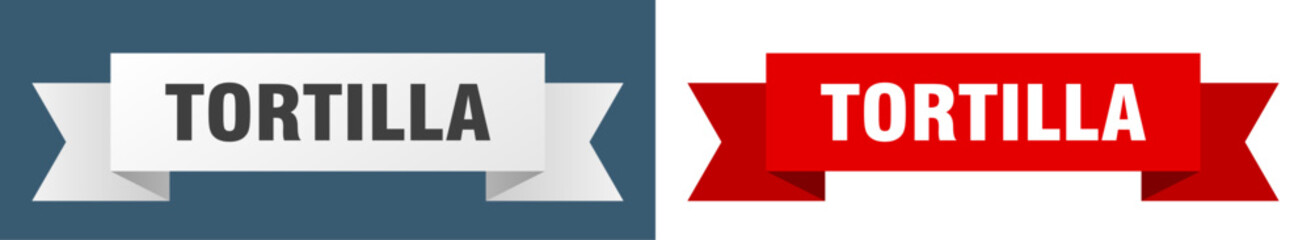 tortilla ribbon. tortilla isolated paper sign. banner