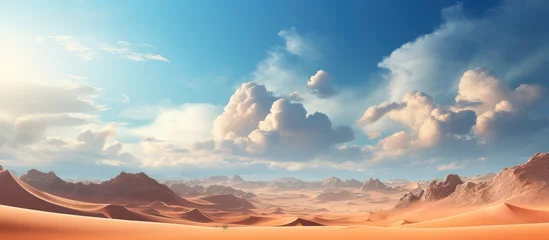 Foto auf Acrylglas Fantasielandschaft illustration of a fantasy desert landscape