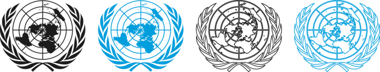Foto op Plexiglas United Nations logo. UN icon. Vector illustration © Bon_man