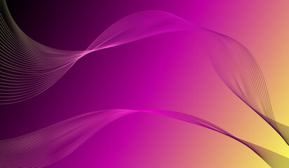 abstract background with glowing wave. Shiny moving lines design element. Futuristic technology concept.