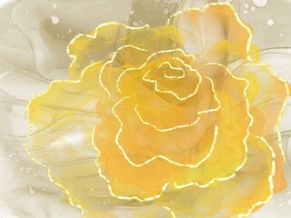 Flower background alcohol ink painting