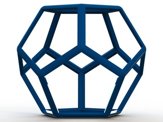 Wireframe Thick Dodecahedron 3D print model