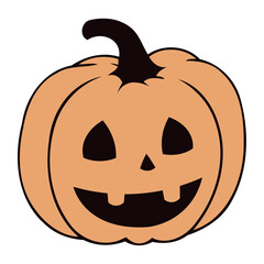 halloween pumpkin isolated icon