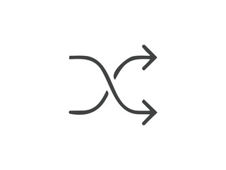 arrow icon on white background vector symbol