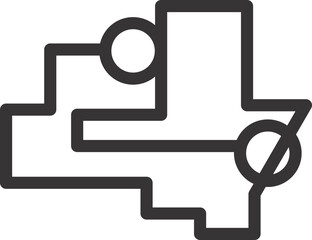 outline boxes icon with different designs