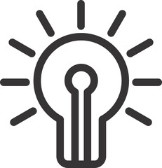 shining bulb icon 