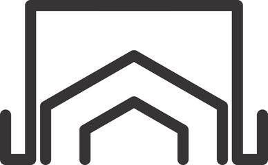 outline boxes icon with different designs