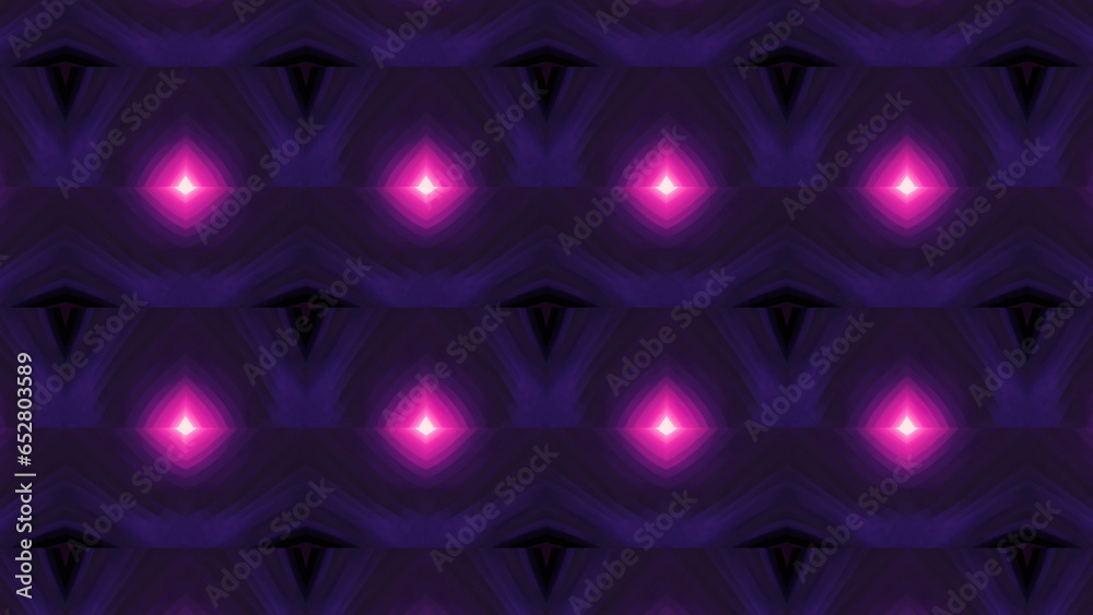 Poster psychedelic flashing pattern with bright flashes. motion. kaleidoscopic pattern with geometric shape